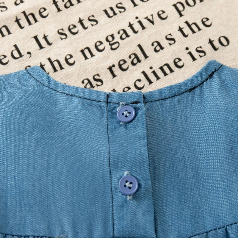 Vestido Infantil de Verão com Laços para Meninas Vestido Menina 17 Kabannas 