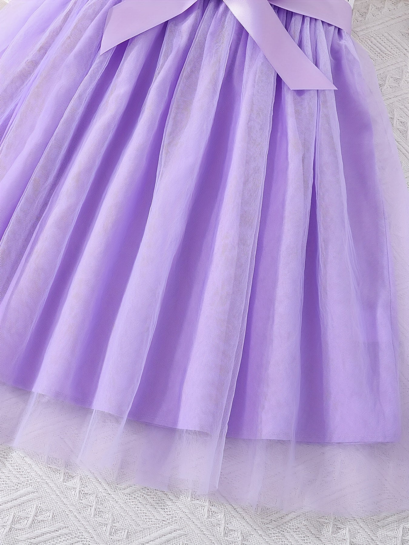 Vestido Infantil Feminino Floral com Saia de Tule e Laço Manga Borboleta Vestido Infantil 05 Kabannas 