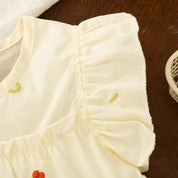 Vestido Infantil Floral com Bolsa Vestido Menina 07 Kabannas 