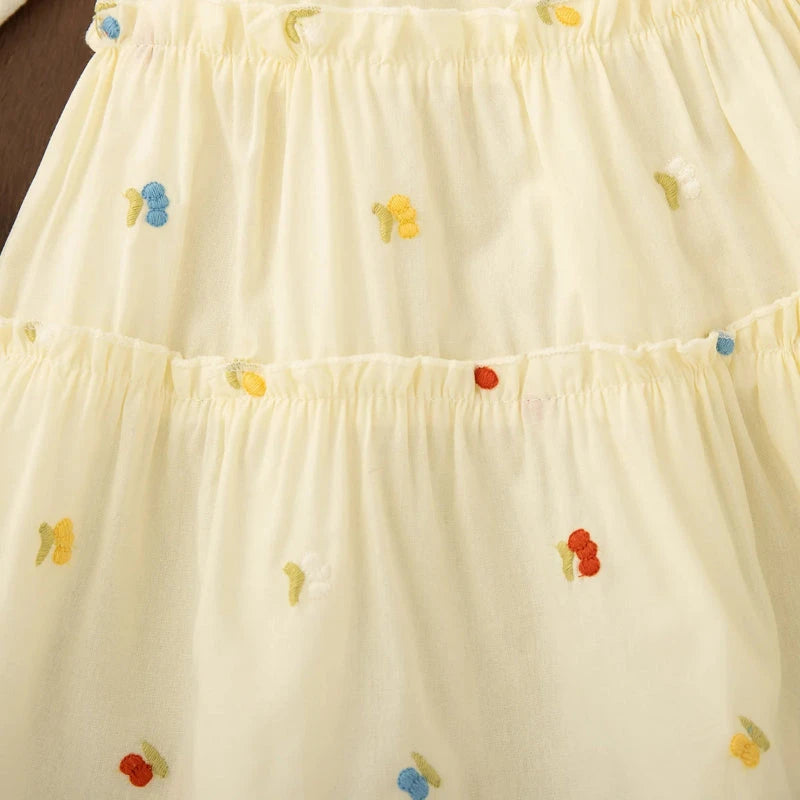 Vestido Infantil Floral com Bolsa Vestido Menina 07 Kabannas 