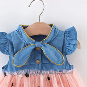 Vestido Princesa de Manga Voadora para Bebês Vestido Menina 06 Kabannas 