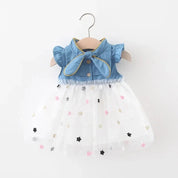 Vestido Princesa de Manga Voadora para Bebês Vestido Menina 06 Kabannas Branco 9-12 Meses 