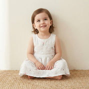 Vestido Princesa sem Mangas Bordado para Meninas Moda Vintage Infantil 40 Kabannas 