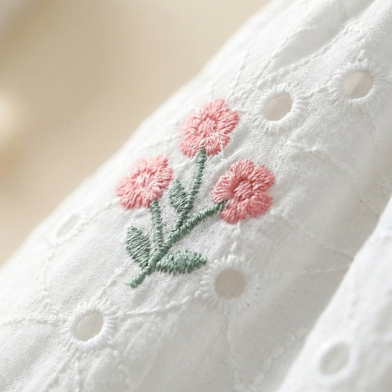 Vestido Princesa sem Mangas Bordado para Meninas Moda Vintage Infantil 40 Kabannas 