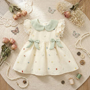 Vestido Vintage de Verão para Menina - Elegância em Renda e Laços Moda Vintage Infantil 18 Kabannas 