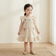 Vestido Vintage Infantil Florido com Bordado Moda Vintage Infantil 19 Kabannas 2 Anos 