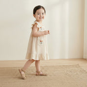 Vestido Vintage Infantil Florido com Bordado Moda Vintage Infantil 19 Kabannas 