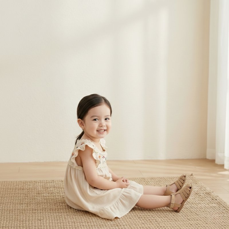 Vestido Vintage Infantil Florido com Bordado Moda Vintage Infantil 19 Kabannas 